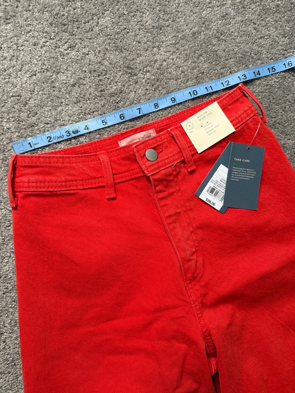 Brand new with tag Universal Thread Red Wide-Leg High-Rise Jeans - Picture 3 of 6